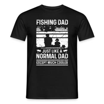 Angelnder Vater Genau wie ein normaler Vater, nur - Männer T-Shirt - Schwarz - Vorne - AI Model Male 178 light (178cm)