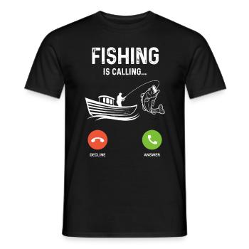 Angeln ist ein Beruf - Männer T-Shirt - Schwarz - Vorne - AI Model Male 178 light (178cm)