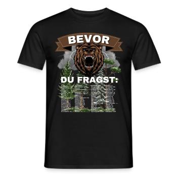 Witziges Bevor Du Fragst Nein Grummeliger Bär - Männer T-Shirt - Schwarz - Vorne - AI Model Male 178 light (178cm)