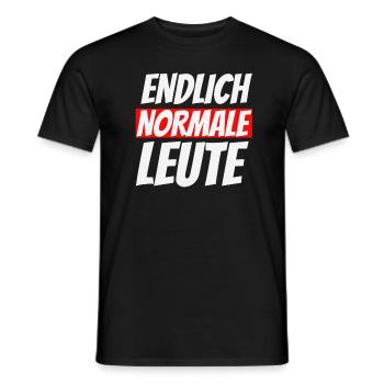 Endlich Normale Leute - Malle - Männer T-Shirt - Schwarz - Vorne - AI Model Male 178 light (178cm)