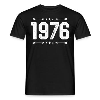 Millésime 1976 Millésime 49ème anniversaire 1976. - T-shirt homme - noir - Devant - AI Model Male 178 light (178cm)