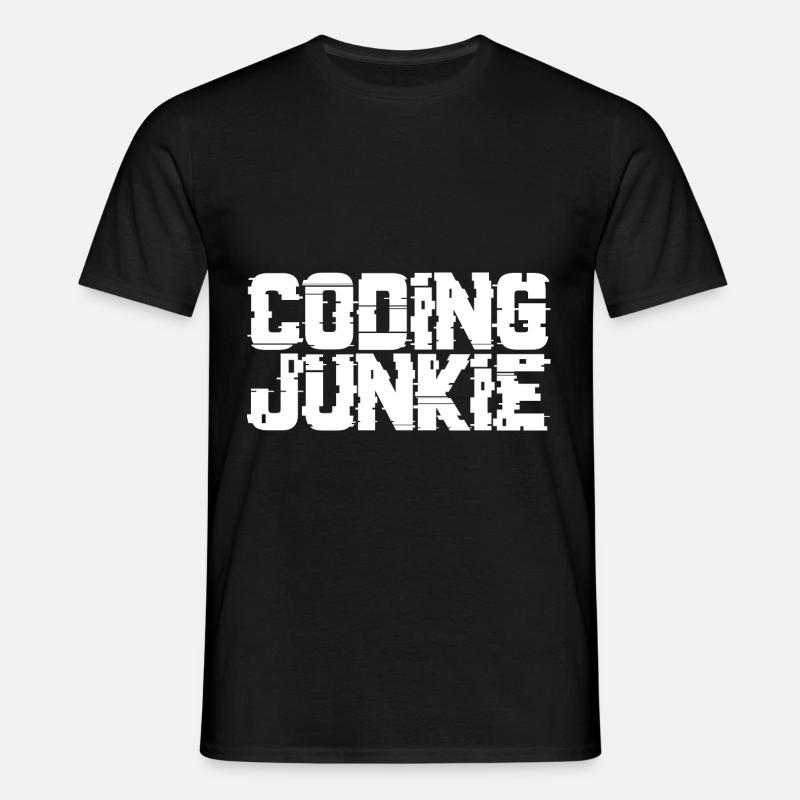 Coding Junkie - Men's T-Shirt - black