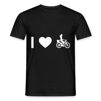 Ich Herz und weiblicher Radsport - - Männer T-Shirt - Schwarz - Vorne - AI Model Male 178 light (178cm)