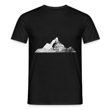 Montagne - Cyclisme - (7) - T-shirt homme - noir - Devant - AI Model Male 178 light (178cm)