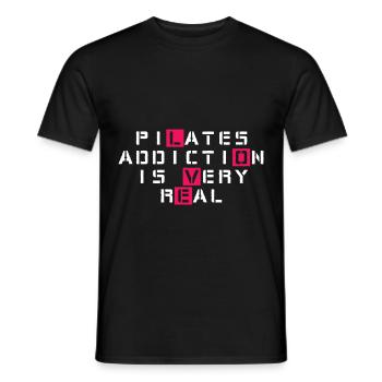 PiLates AddictiOn Is Very REal - Männer T-Shirt - Schwarz - Vorne - AI Model Male 178 light (178cm)
