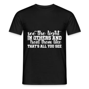 Voir la lumière dans les autres 4 - T-shirt homme - noir - Devant - AI Model Male 178 light (178cm)