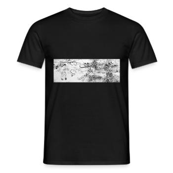 Skifahren - (54) - Männer T-Shirt - Schwarz - Vorne - AI Model Male 178 light (178cm)