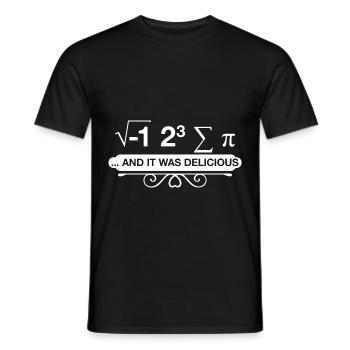 I ate some pie And it was delicious 4 - Men's T-Shirt - black - Front - AI Model Male 178 light (178cm)
