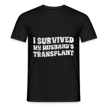 J’ai survécu à la greffe de mon mari 3 - T-shirt homme - noir - Devant - AI Model Male 178 light (178cm)