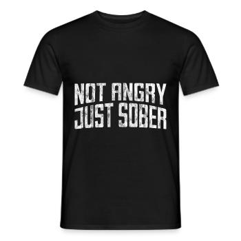 Not Angry Just Sober 3 - Men's T-Shirt - black - Front - AI Model Male 178 light (178cm)