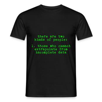 Ceux qui ne peuvent pas extrapoler à partir de données incomplètes4 - T-shirt homme - noir - Devant - AI Model Male 178 light (178cm)