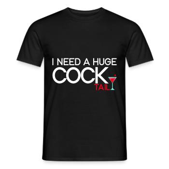 J’ai besoin d’un énorme cocktail 2 - T-shirt homme - noir - Devant - AI Model Male 178 light (178cm)