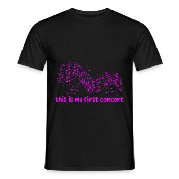 This is My First Concert 13 - Men's T-Shirt - black - Front - AI Model Male 178 light (178cm)