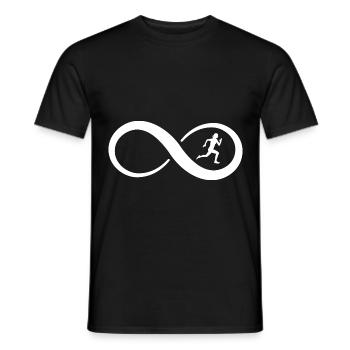 Infinity and Running 1 - (RU) - Men's T-Shirt - black - Front - AI Model Male 178 light (178cm)