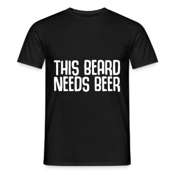 Cette barbe a besoin de bière 2 - T-shirt homme - noir - Devant - AI Model Male 178 light (178cm)