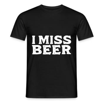 I Miss Beer 3 - Men's T-Shirt - black - Front - AI Model Male 178 light (178cm)