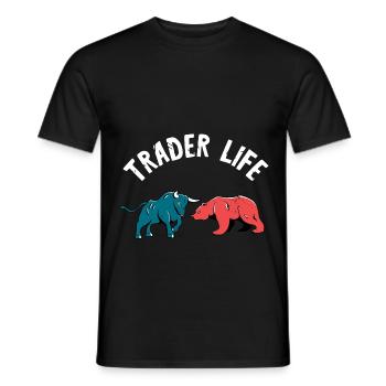 Stock Market Trader Investor Day Trading Börsenhän - Männer T-Shirt - Schwarz - Vorne - AI Model Male 178 light (178cm)