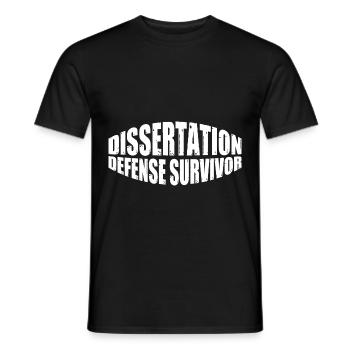 Dissertation Defense Survivor 10 - Men's T-Shirt - black - Front - AI Model Male 178 light (178cm)