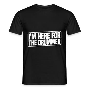 I'm Here For The Drummer 8 - Men's T-Shirt - black - Front - AI Model Male 178 light (178cm)