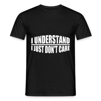 Je comprends, je m’en fiche 10 - T-shirt homme - noir - Devant - AI Model Male 178 light (178cm)