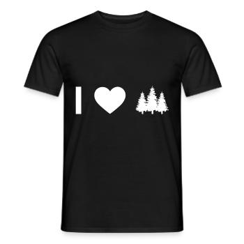 Ich Herz und Bäume - - Männer T-Shirt - Schwarz - Vorne - AI Model Male 178 light (178cm)