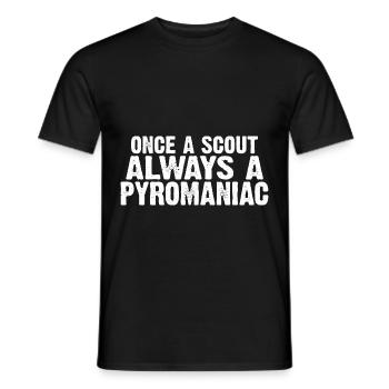 Once A Scout, Always A Pyromaniac 27 - Männer T-Shirt - Schwarz - Vorne - AI Model Male 178 light (178cm)