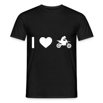 Ich Herz und Kerl Motorrad - - Männer T-Shirt - Schwarz - Vorne - AI Model Male 178 light (178cm)