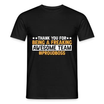 Thank You For Being A Freaking Awesome Team 8 - Men's T-Shirt - black - Front - AI Model Male 178 light (178cm)
