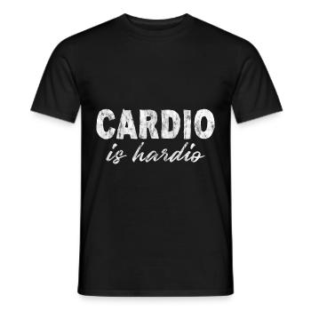 Cardio Is Hardio 3 - Men's T-Shirt - black - Front - AI Model Male 178 light (178cm)