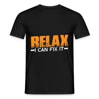 Relax I Can Fix It 11 - Men's T-Shirt - black - Front - AI Model Male 178 light (178cm)
