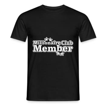 Membre du Club des millionnaires 14 - T-shirt homme - noir - Devant - AI Model Male 178 light (178cm)