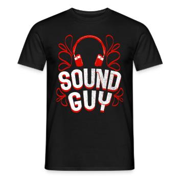 Ingénieur du son Ingénieur du son Sound Sound Guy Gift - T-shirt homme - noir - Devant - AI Model Male 178 light (178cm)