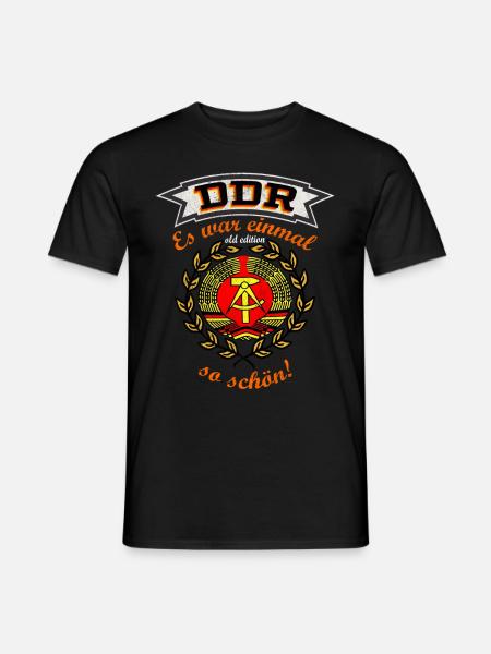 DDR Es war einmal - Männer T-Shirt - Schwarz