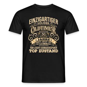50. Geburtstag Mann Männer 50 Jahre Geschenk - Männer T-Shirt - Schwarz - Vorne - AI Model Male 178 light (178cm)