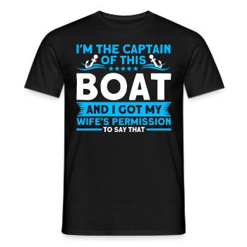 Amateurs de bateau Capitaine de bateau Capitaines - T-shirt homme - noir - Devant - AI Model Male 178 light (178cm)