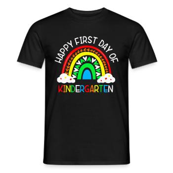 Happy first day of kindergarten - Men's T-Shirt - black - Front - AI Model Male 178 light (178cm)