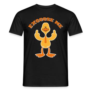 VEGAN - EXGOOSE ME - Männer T-Shirt - Schwarz - Vorne - AI Model Male 178 light (178cm)