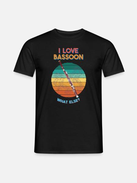 I love Bassoon - Men's T-Shirt - black