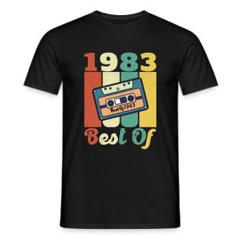 1983 Cadeau D’anniversaire Vintage Original 1983 - T-shirt homme - noir - Devant - AI Model Male 178 light (178cm)