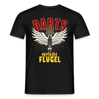 Darts verleiht Flügel, Dart Wings mit Spruch - Männer T-Shirt - Schwarz - Vorne - AI Model Male 178 light (178cm)