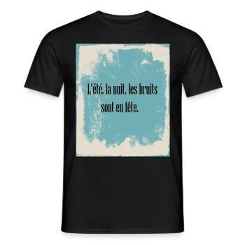 Sommer, nachts, Lärm sind festlich - Männer T-Shirt - Schwarz - Vorne - AI Model Male 178 light (178cm)