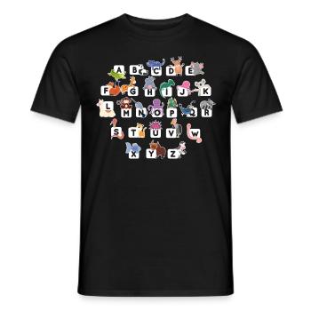Drôle d’alligator amoureux crocodile gator zoo animal - T-shirt homme - noir - Devant - AI Model Male 178 light (178cm)