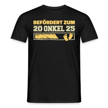Schwangerschaft verkünden Geburt 2025 Onkel - Männer T-Shirt - Schwarz - Vorne - AI Model Male 178 light (178cm)