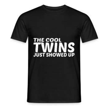 The Cool Twins Just Showed Up 26 - Men's T-Shirt - black - Front - AI Model Male 178 light (178cm)
