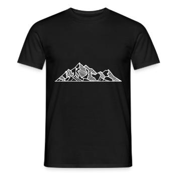 Berg - (4) - Männer T-Shirt - Schwarz - Vorne - AI Model Male 178 light (178cm)