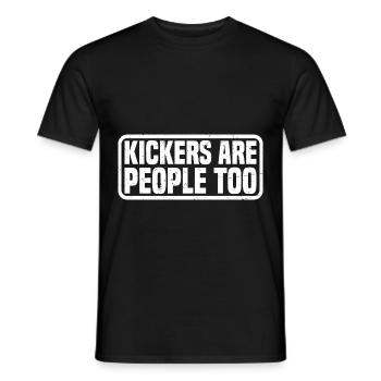 Kickers Are People Too 21 - Männer T-Shirt - Schwarz - Vorne - AI Model Male 178 light (178cm)