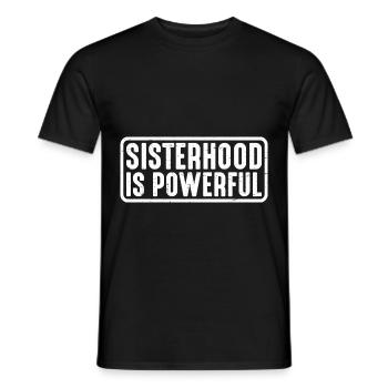 Sisterhood is Powerful 23 - Men's T-Shirt - black - Front - AI Model Male 178 light (178cm)