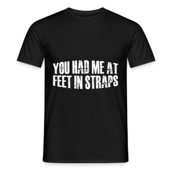 Tu m’as eu aux pieds dans les sangles 44 - T-shirt homme - noir - Devant - AI Model Male 178 light (178cm)