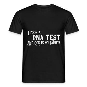 J’ai fait un test ADN et Dieu est mon père 10 - T-shirt homme - noir - Devant - AI Model Male 178 light (178cm)