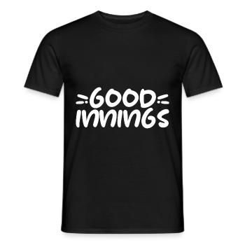 Good Innings 4 - Men's T-Shirt - black - Front - AI Model Male 178 light (178cm)